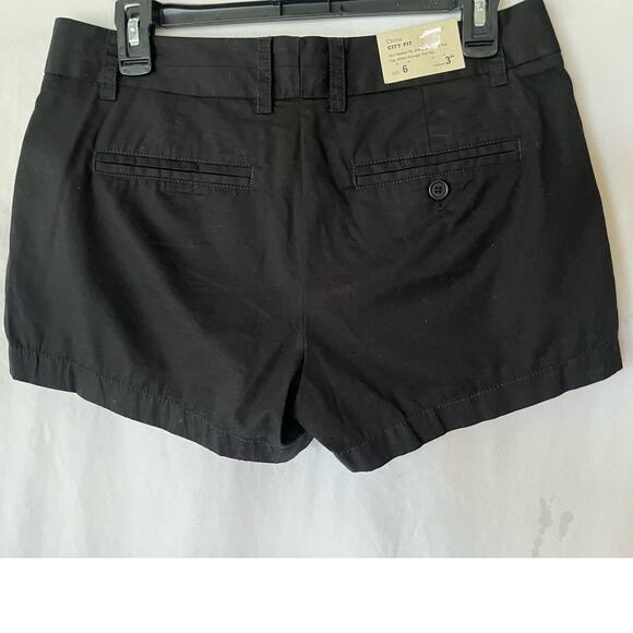 J. Crew Women's Chino City Fit Shorts Black Size 6 Casual Zip Fly Pockets - Picture 2 of 7